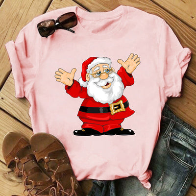 Christmas Print Ladies  Short Sleeve