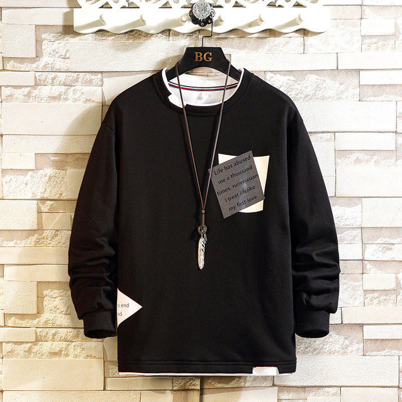Loose Fat Shirt Long-sleeved Sweater Men