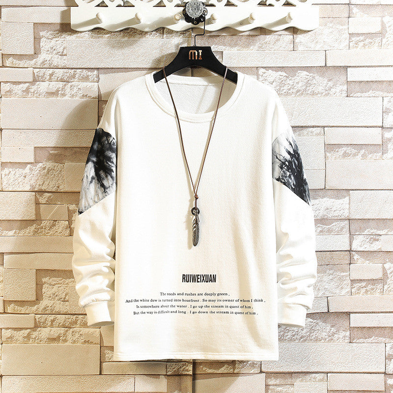 Loose Fat Shirt Long-sleeved Sweater Men