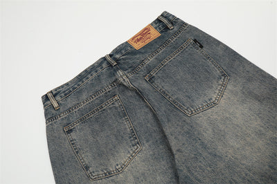 Fashion Personality Worn Jeans Men