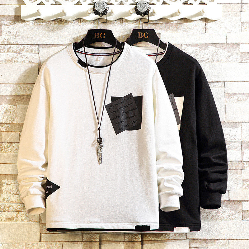 Loose Fat Shirt Long-sleeved Sweater Men