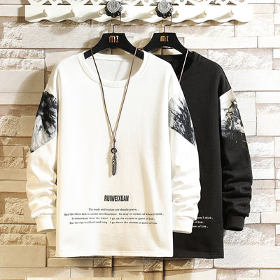 Loose Fat Shirt Long-sleeved Sweater Men